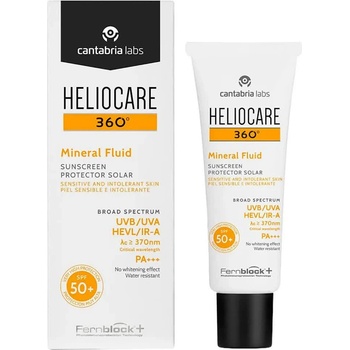 Heliocare 360 Mineral Fluid SPF50 50ml Facial Sunscreen - Clear