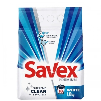 Savex Прах за пране Savex White 1, 8кг