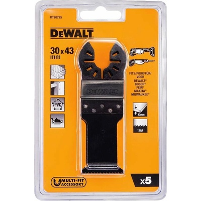 DeWALT Pílové listy (5 ks) na rýchle rezanie dreva 30 x 43mm (5 x DT20704) DT20725