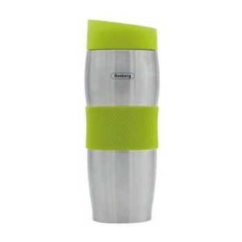 Rosberg Термо чаша Rosberg R52011C, 380 мл, Двойни стени, Ергономична, Неръждаема стомана, Зелен/инокс