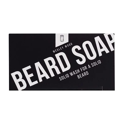 Angry Beards Beard Soap Wesley Wood tuhé mýdlo na čištění vousů 50 g