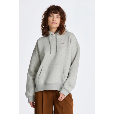 Gant Rel Shield Hoodie šedá