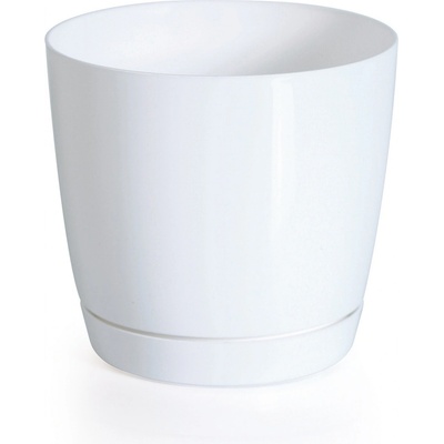 Prosperplast Kvetináč s miskou Coubi 15,5 cm biely