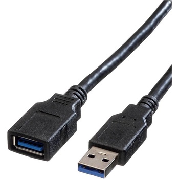 Roline 11.02.8978 USB, USB 3.2 Gen1 (USB 3.0 / USB 3.1 Gen1) USB-A zástrčka, USB-A zásuvka, 1.8m, černý