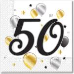 Procos Салфетки с число 50 (20 бр)