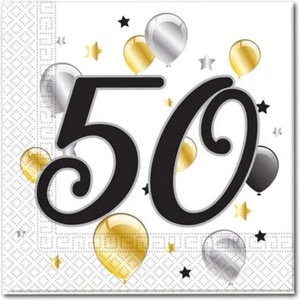 Procos Салфетки с число 50 (20 бр)