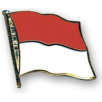 Odznak (pins) 20mm vlajka Monako - farebný
