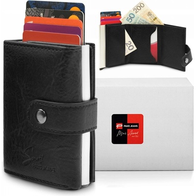 Pako Jeans Automatická na karty s RFID ochranou výsuvná čierna