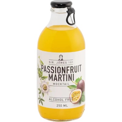 SIR. JAMES 101 Passionfruit Martini nealko koktejl 0,0 % 0,25 l (holá láhev)
