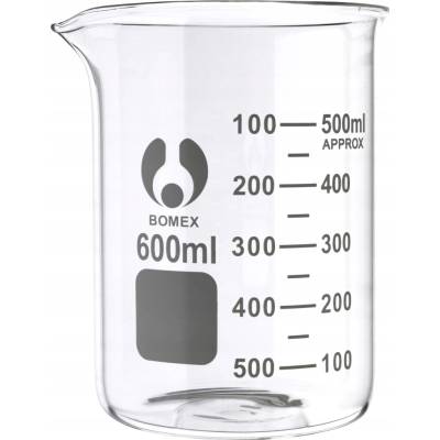 Kádinka nízká bez ucha sklo 600 ml
