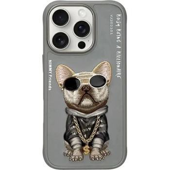 Nimmy Glasses Cool Dog Case за iPhone 16 Pro Max - сив (6971080319327)