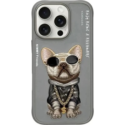 Nimmy Glasses Cool Dog Case за iPhone 16 Pro Max - сив (6971080319327)