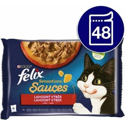 Felix Sensations Omáčky morčacie jahňacie v omáčke 48 x 85 g