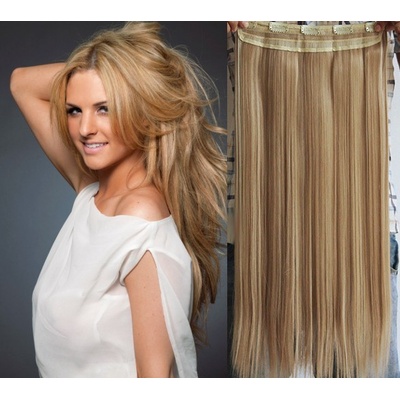 Clip in REMY vlasový pás 53cm rovný prírodná / svetlejšie blond