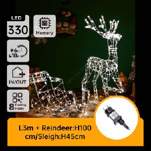Aigostar Aigostar-LED Външна LED декорация LED/3, 6W/31/230V 2700K 90/45cm IP44 елен със шейна (AI0557)