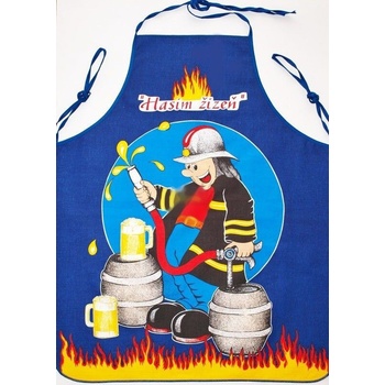 Forbyt Zástěra pro muže motiv Hasič modrý