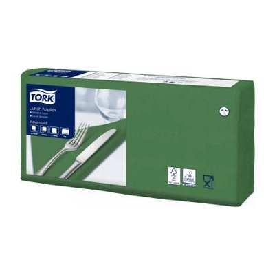 Tork tmavě zelený ubrousek obědový sklad 1/4 2 vrstvý 1 balení = 200 ubrousků 47721