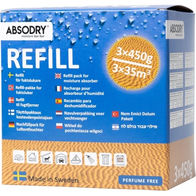 Everbrand náhradní sáčky do pohlcovače vlhkosti Absodry Maxi, 3 x 450 g