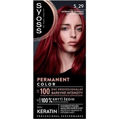 Syoss Color permanentná farba na vlasy 5-29 Intenzívna červená 50 ml