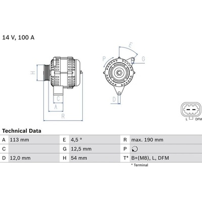 BOSCH 0 986 081 410 generátor (0986081410)