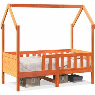 vidaXL 850715 Dětská domečková postel Hnědá