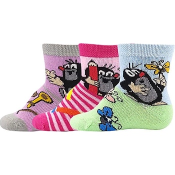 Boma Ponožky Krteček mix B holka 3 pár