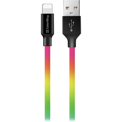ColorWay CW-CBUL016-MC USB 2.0 - Lightning, 2.4A, 1m, vícebarevný