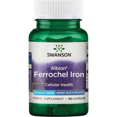 Swanson Albion Chelated Ferrochel Iron 18 mg [180 капсули]