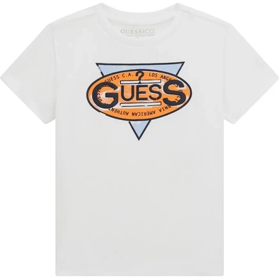 GUESS Тениска в бяло за мини момче с оранжево лого Guess