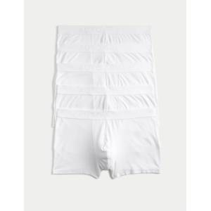Marks & Spencer Изключително меки бедрени боксерки от памук Supima®, 5 броя Marks & Spencer бяла Marks & Spencer | Byal | МЪЖЕ | S