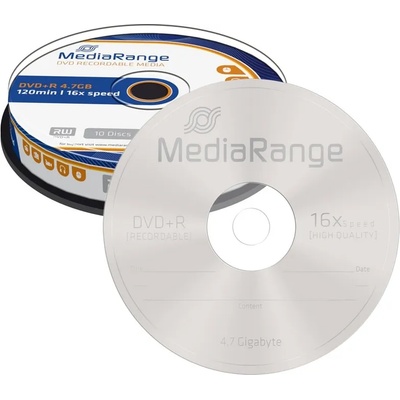 Оптичен носител DVD+R, 4.7GB, MediaRange MR453, 16x, 10 бр (MR453)