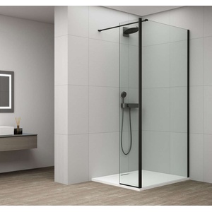 POLYSAN Esca - Душ параван 80x210 см, Antidrop, прозрачно стъкло/матово черно ES3A80B30B (ES3A80B30B)