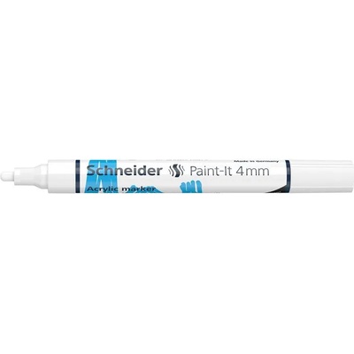 Schneider Декоративен маркер, акрилен, 4 мм, SCHNEIDER "Paint-It 320", бял 120249 (120249)