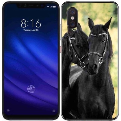 Pouzdro mmCase Gelové Xiaomi Mi 8 Pro - dva černí koně