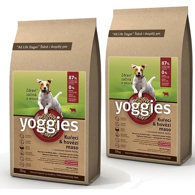 Yoggies Kuracie & Hovädzie mäso 2 x 15 kg