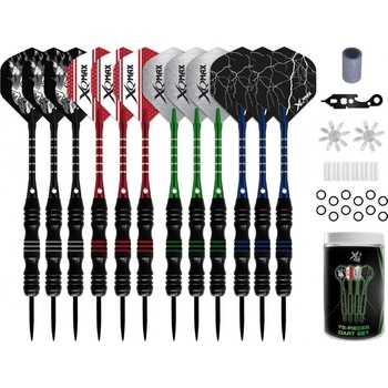 XQ MAX 75-dílná sada XQMax šipky 12x ocelové šipky + příslušenství 4000070