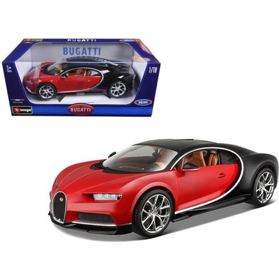 Bburago Bugatti Chiron čierna červená 1:18