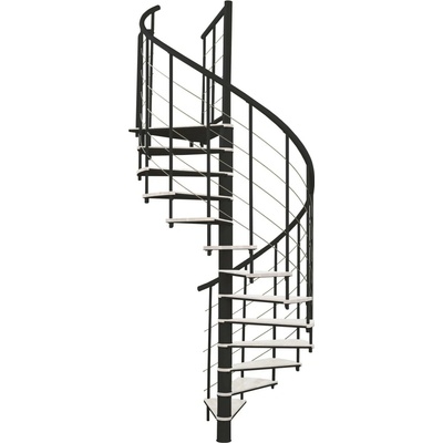 Minka STAIRS Kombinované točité schodiště Fusion bílá/černá pr. 120 cm
