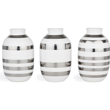 Kähler Вази Omaggio малки сребърни 3 бр (692410)