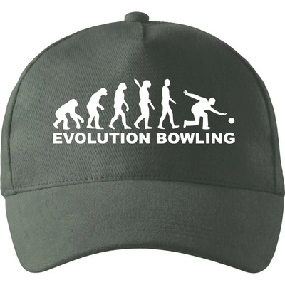 Bowling evolúcia so zahnutým šiltom a mosaznou sponou Tm. bridlica šedozelená