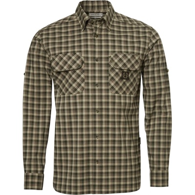 Chevalier Мъжка риза с копчета Chevalier Creek Shooting Fit Coolmax Shirt - Mink Brown Checked - размер XXL (033-2684-0115)