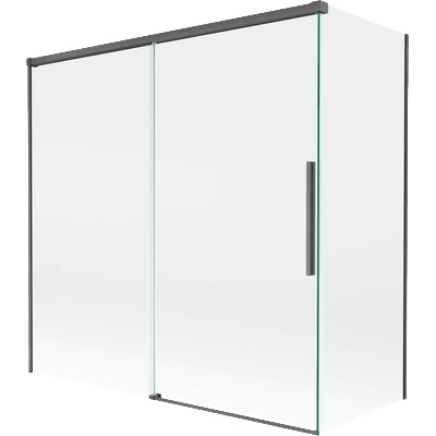 Mexen Rox двукрила плъзгаща се параван за вана 160 + 75 x 150 см, прозрачен, четкано сиви - 8C9-160-075-66-00 (8C9-160-075-66-00)