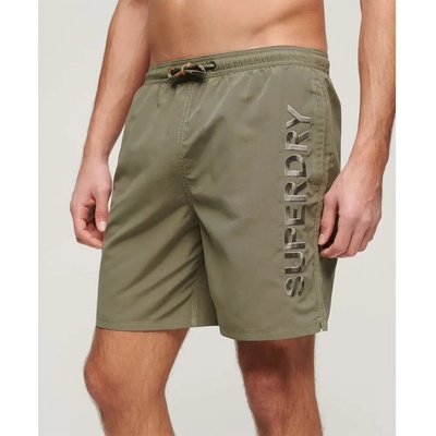 Superdry Бански гащета Superdry Premium Embroidered 17´´ swimming shorts - Green (Light Khaki Green)