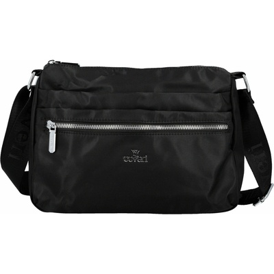 Trendy dámská nylonová crossbody kabelka Nomia černá
