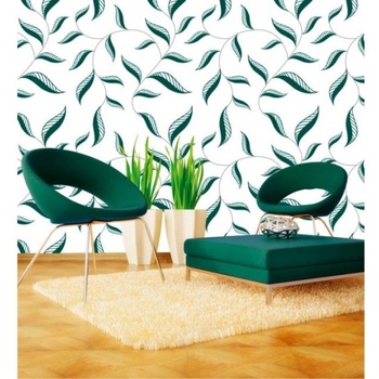 DIMEX ART s. r. o Луксозна флизелинова тапета зелени раирани листа