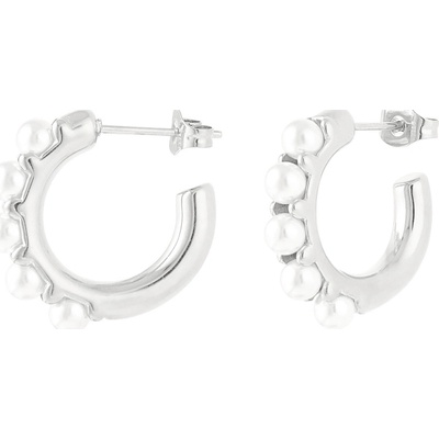 Ornamenti náušnice Halfround Pearl silver OOR300108