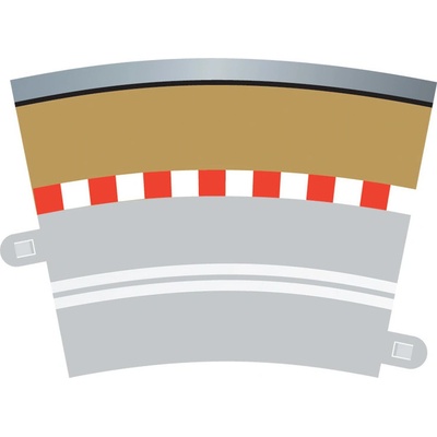 Scalextric Príslušenstvo C7019 Border Kerb & Barrier Curve R3.5 22.5 Deg Outer
