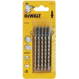 DEWALT - Комплект ножове за дърво и пластмаса дължина 10 см 5 бр DT2164 (DT2164)