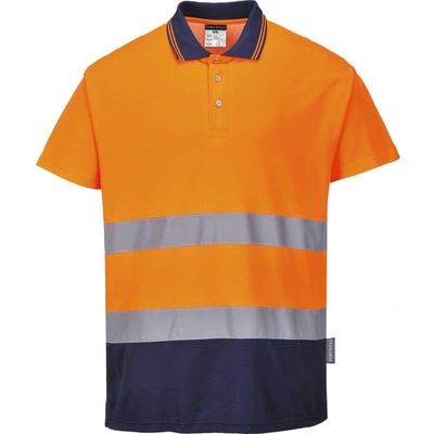 Portwest tričko polo Comfort S174 krátký rukáv reflexní Oranžová/navy L