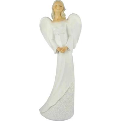 Soška anjel biely ruky spolu 30cm